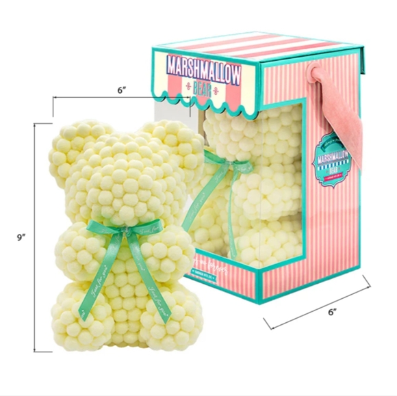 New Yellow Marshmallow Bear Gift. Hand Made With Cute Carrying Box. - Picture 2 of 6